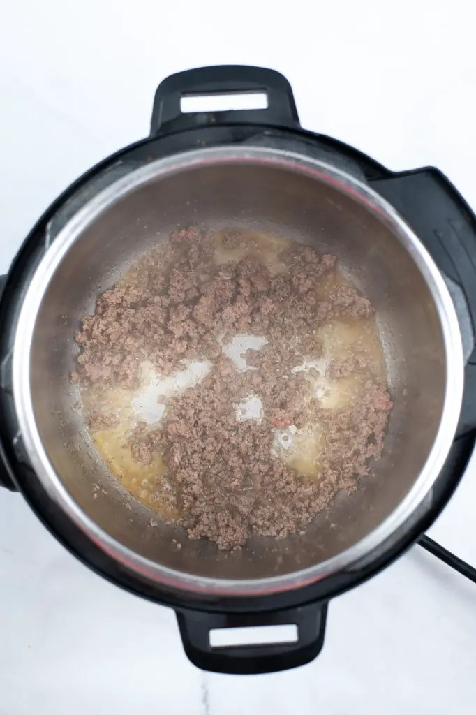 Browning meat in instant pot. 