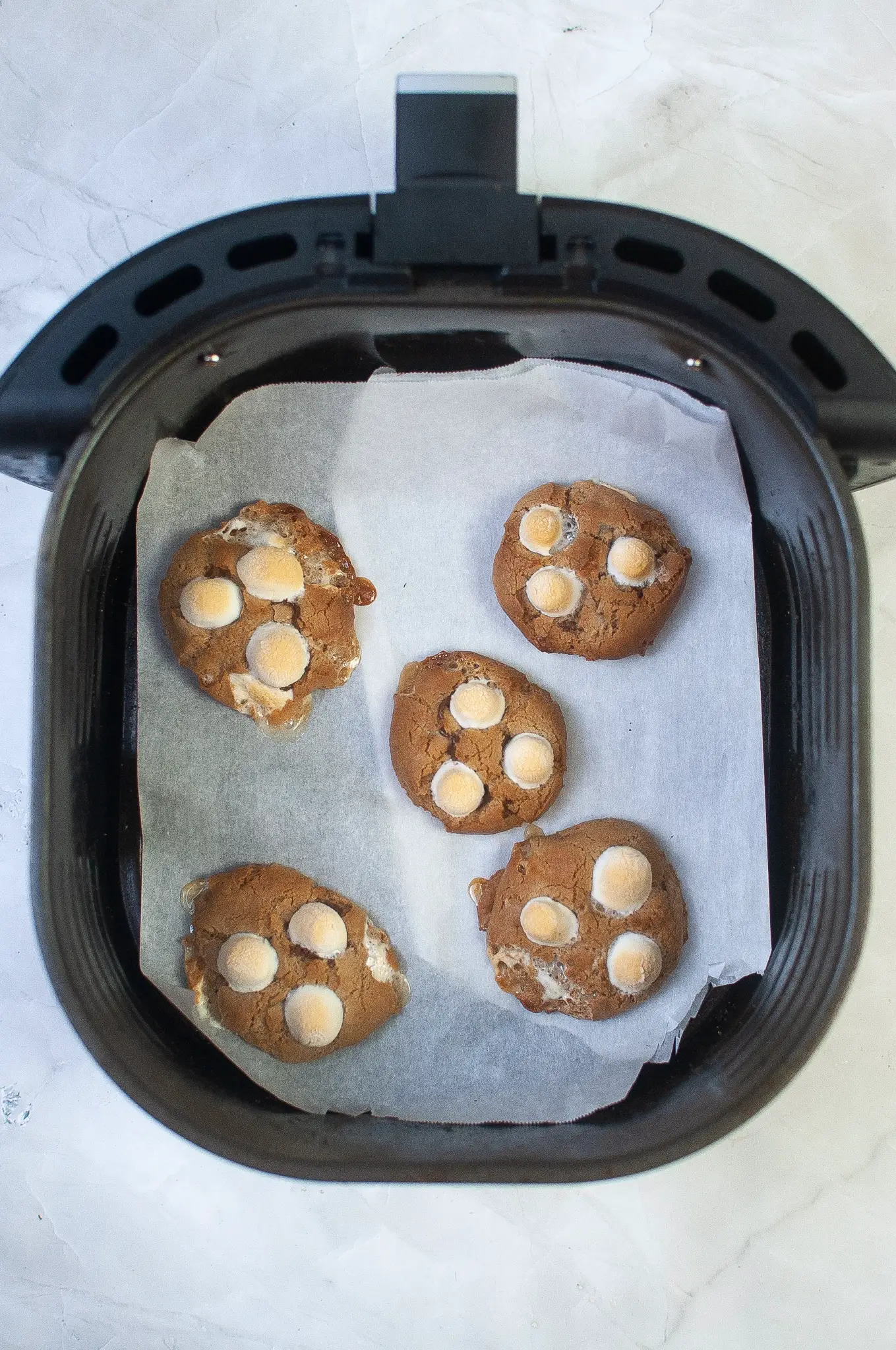 Cookies cooked in air fryer.