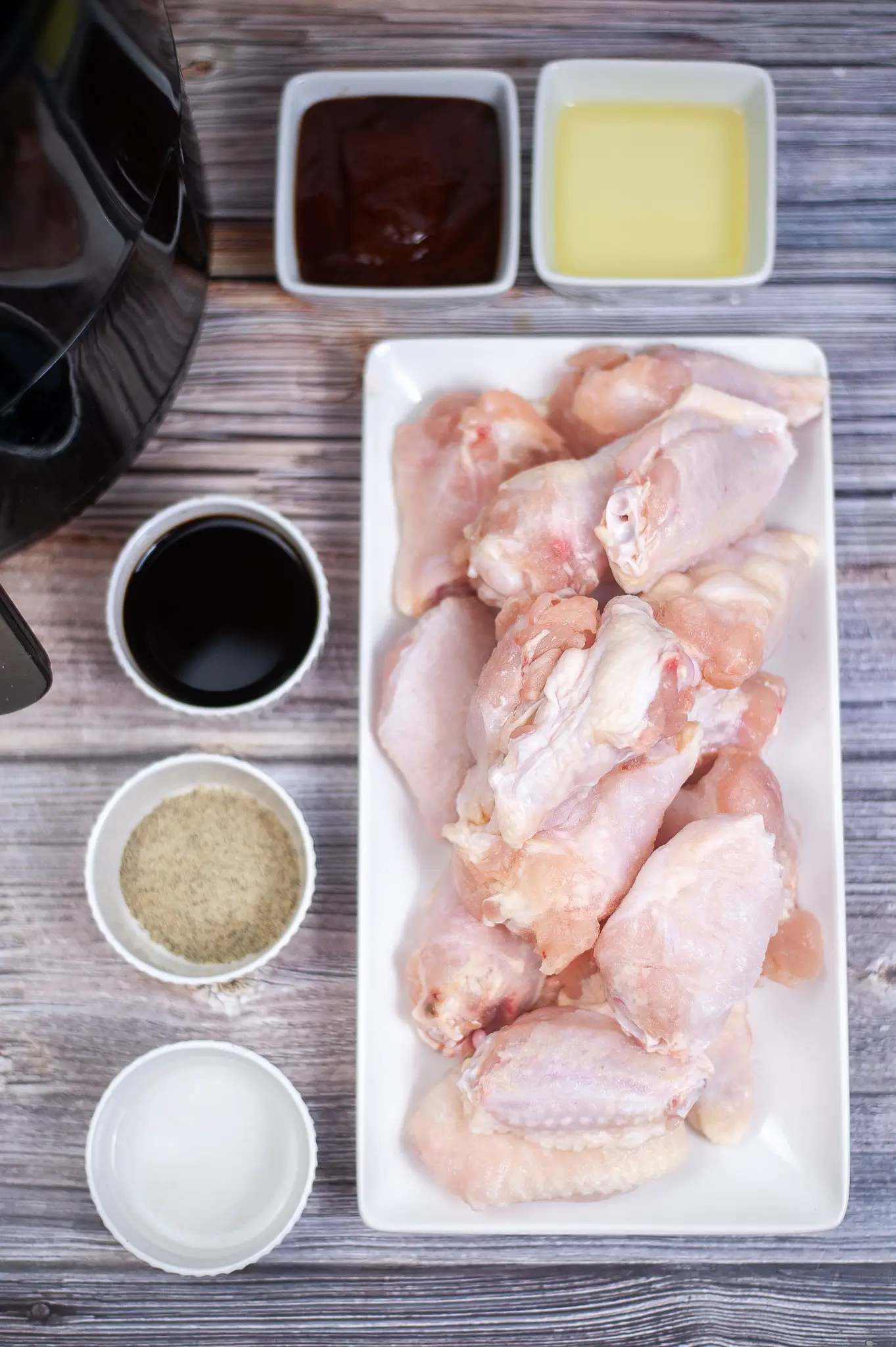 Ingredients for BBQ chicken wings