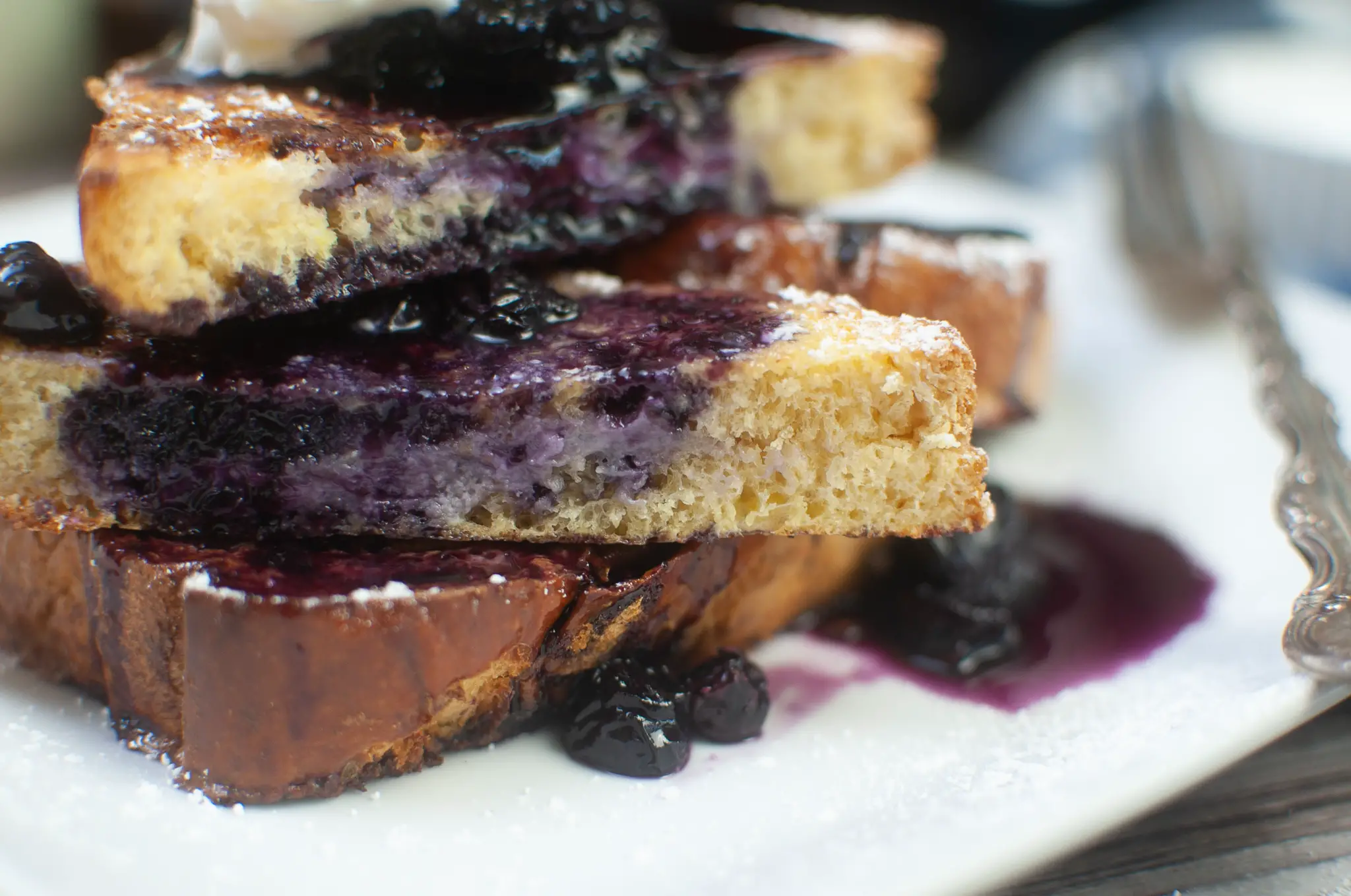 Air Fryer Blueberry Stuffed French Toast